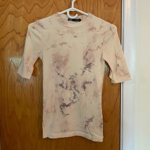 NWT Zara tie tye ribbed top